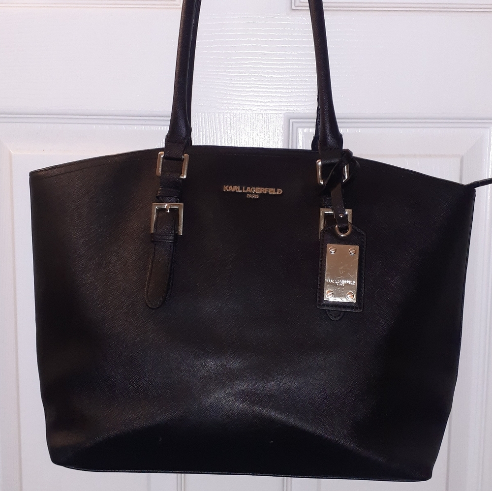 Karl Lagerfield Black Shoulder Purse